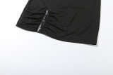Fashion Solid Color Creative Off-shoulder Long-sleeved Tight Hip Dress