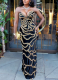Sexy V-neck Strapless Sequined Dress