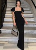 Elegant French Diamond Bandage Christmas Dress