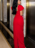 Elegant French Diamond Bandage Christmas Dress