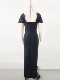 Elegant French Diamond Bandage Christmas Dress