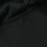 New One-shoulder Fur Stitching Milk Silk Jumpsuit
