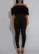 New One-shoulder Fur Stitching Milk Silk Jumpsuit