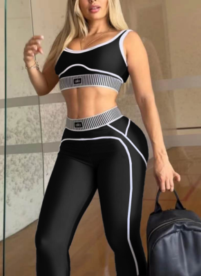 Casual High-strength Shockproof Running Yoga Clothing Sports Fitness Two-piece Suit