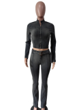 New Denim Stretch Washed Trousers Two-Piece Suit