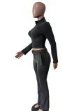 New Denim Stretch Washed Trousers Two-Piece Suit