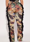 Sexy Skinny Tassel Flared Trousers