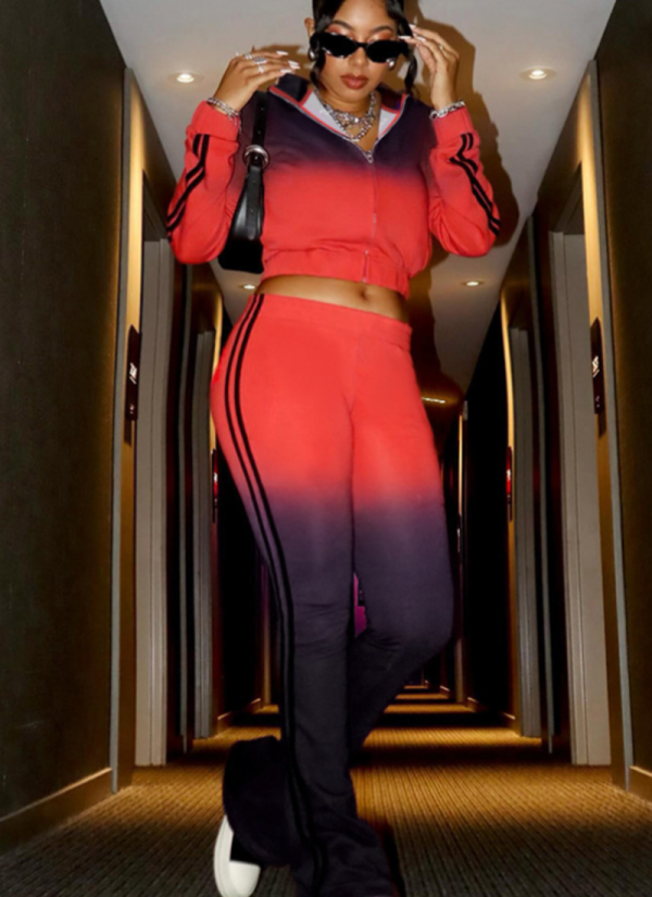Personalized Trendy Printed Street Style Sweatshirt and Sweatpants Set