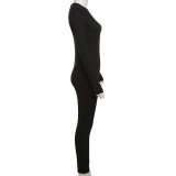 New Solid Color Tight-fitting High-waist Sports Jumpsuit