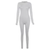 New Solid Color Tight-fitting High-waist Sports Jumpsuit