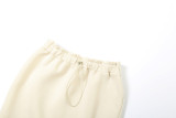 Fashionable Hooded Long-sleeved Solid Color Simple Arm-wrapped Short Skirt Suit