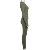 New Solid Color Tight-fitting High-waist Sports Jumpsuit