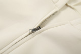 Fashionable Hooded Long-sleeved Solid Color Simple Arm-wrapped Short Skirt Suit