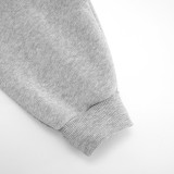 Solid Color Casual Long-sleeved Sweatshirt Top Loose Three-quarter Shorts Suit