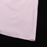 New V-neck Long Sleeve Design Sense Bow Tie Top Half-length Skirt Two-piece Set
