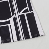 Fashionable Printed Round Neck Long Sleeve Straight Pants Loose Two-piece Suit