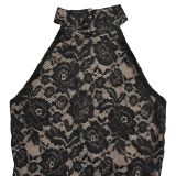 Sexy Halterneck Lace Sleeveless Slit Dress