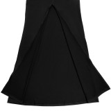 Sexy Halterneck Lace Sleeveless Slit Dress