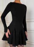 Casual Hot Girl Temperament Long Sleeve Hip Dress