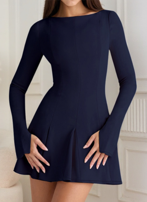 Casual Hot Girl Temperament Long Sleeve Hip Dress