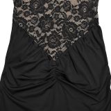 Sexy Halterneck Lace Sleeveless Slit Dress