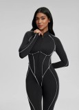 Sports Fitness Split Design With Chest Pad Breathable Tight Yoga Jumpsuit