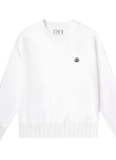 Fashion Round Neck Embroidered Sweater Autumn And Winter Warm Cable Knit Couple Pullover Sweater