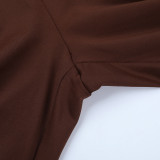 Sexy Waist Hollow Long-sleeved Tight Jumpsuit