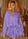 New Sweet And Fresh Collared Long-Sleeved Loose Casual Shirt Dress