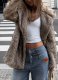 Elegant And Sophisticated Long-Sleeved Fleece Coat For Women