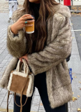 Elegant And Sophisticated Long-Sleeved Fleece Coat For Women