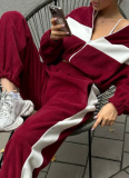 Casual Sports Zip-Up Cardigan And Trousers Loose Two-Piece Set
