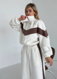 Casual Sports Zip-Up Cardigan And Trousers Loose Two-Piece Set