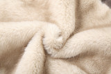 Stylish Plush Patchwork Slim-fit sShort Jacket