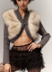 Stylish Plush Patchwork Slim-fit sShort Jacket