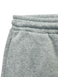 Stylish Zipper High Neck Fitted Fleece Sweatshirt and Drawstring Pants Tracksuit