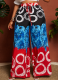 New 3D Positioning Print High-waisted Wide-leg Trousers