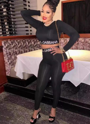 Sexy Cropped Sports Top Long-sleeved Bodysuit