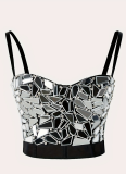 Sexy Halter-neck Glass Beaded Bra Strapless Top Vest