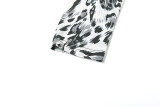 Stylish Leopard Print Long Sleeve Half Turtle Collar Sports Slim Jumpsuit
