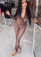 Stylish Leopard Print Mesh High-elastic Tie-front Slit Suit