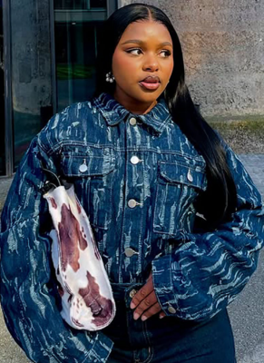 Casual Distressed Long-sleeved Denim Jacket