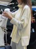 New Casual Long-sleeved Sweatshirt and Loose-fitting Pocket Pants Two-piece Set
