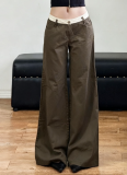 Stylish and Casual Low-waisted Loose-fitting Drape Jeans