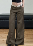 Stylish and Casual Low-waisted Loose-fitting Drape Jeans