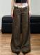 Stylish and Casual Low-waisted Loose-fitting Drape Jeans