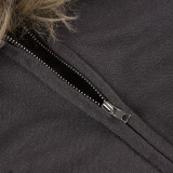 New Autumn/Winter Style Fur-trimmed Sweatshirt Jacket Top