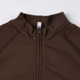 Sexy and Functional Reverse-segmented Slim-fit Sports Jumpsuit