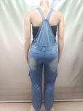 2025 Casual Zipper Denim Wide-Leg Overalls