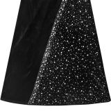 Stylish and Elegant Velvet Rhinestone Dress